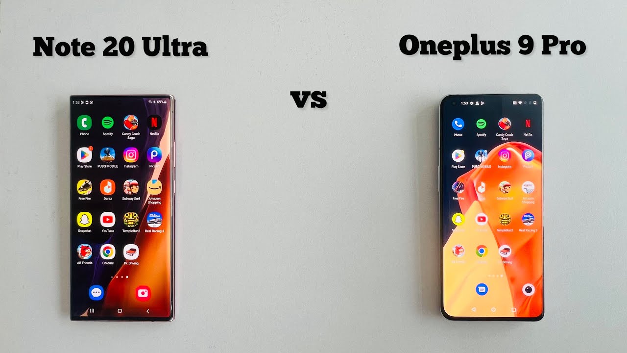 Samsung Note 20 Ultra vs Oneplus 9 Pro | Speed Test