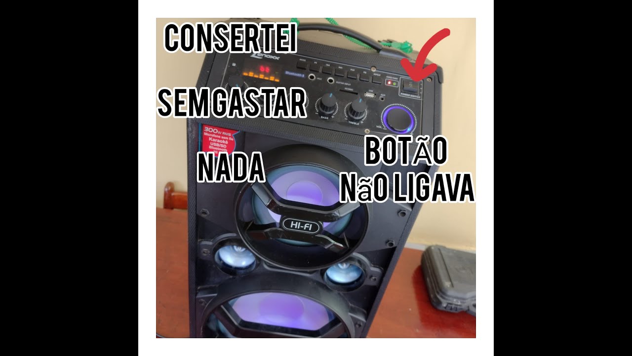 CAIXA ATIVA LENOXX CA- 318B NÃO LIGA.(RESOLVIDO SEM GASTAR NADA).💸💸🪛🔧