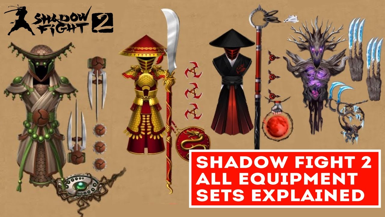 SHADOW FIGHT 2 ALL EQUIPMENT SETS EXPLAINED IN HINDI