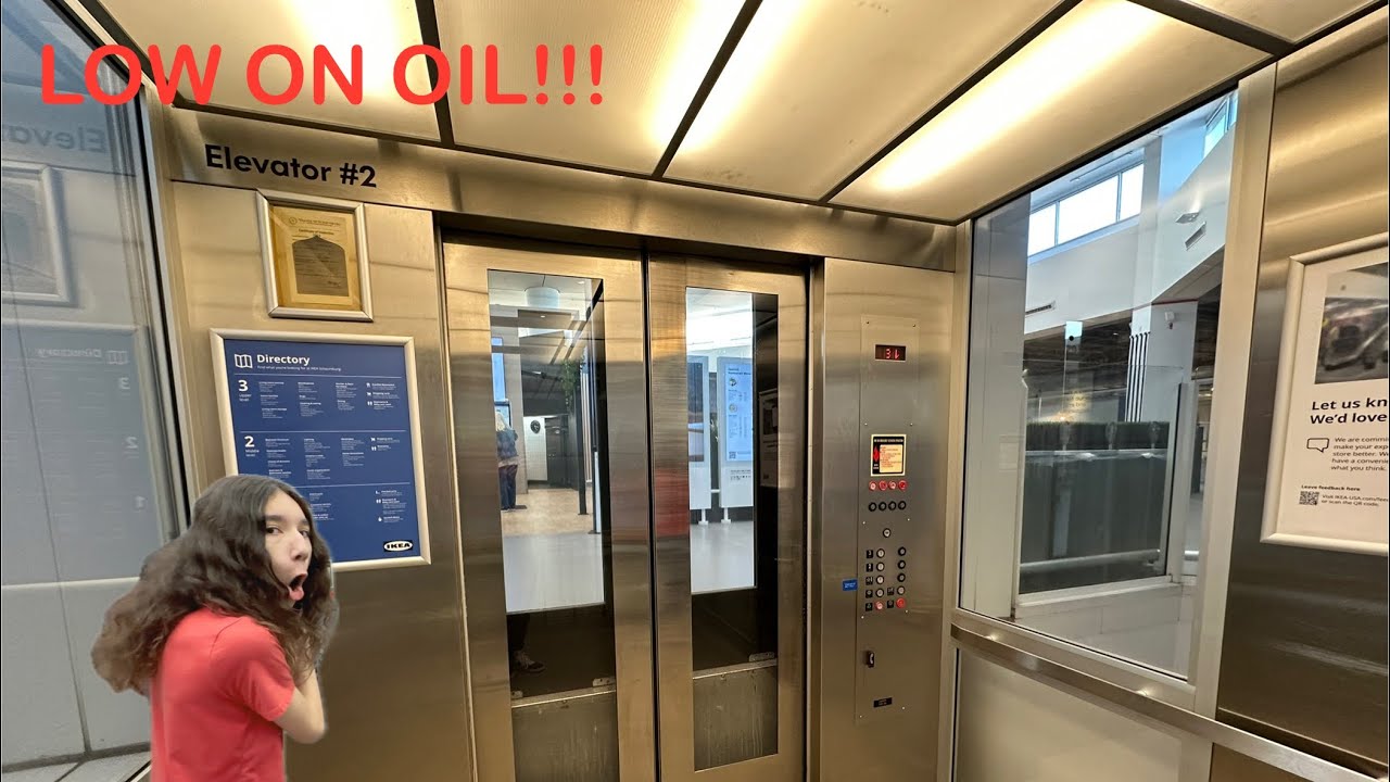 LOW ON OIL! 1998 Montgomery KONE Hydraulic Elevators At IKEA In Schaumburg, IL