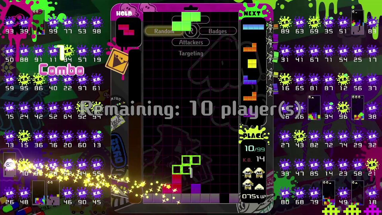 Tetris 99 - Splatoon (10 players) music extended - 