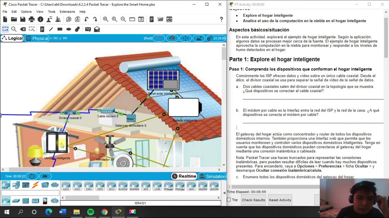 4.2.2.4 Packet Tracer - Explore the Smart Home