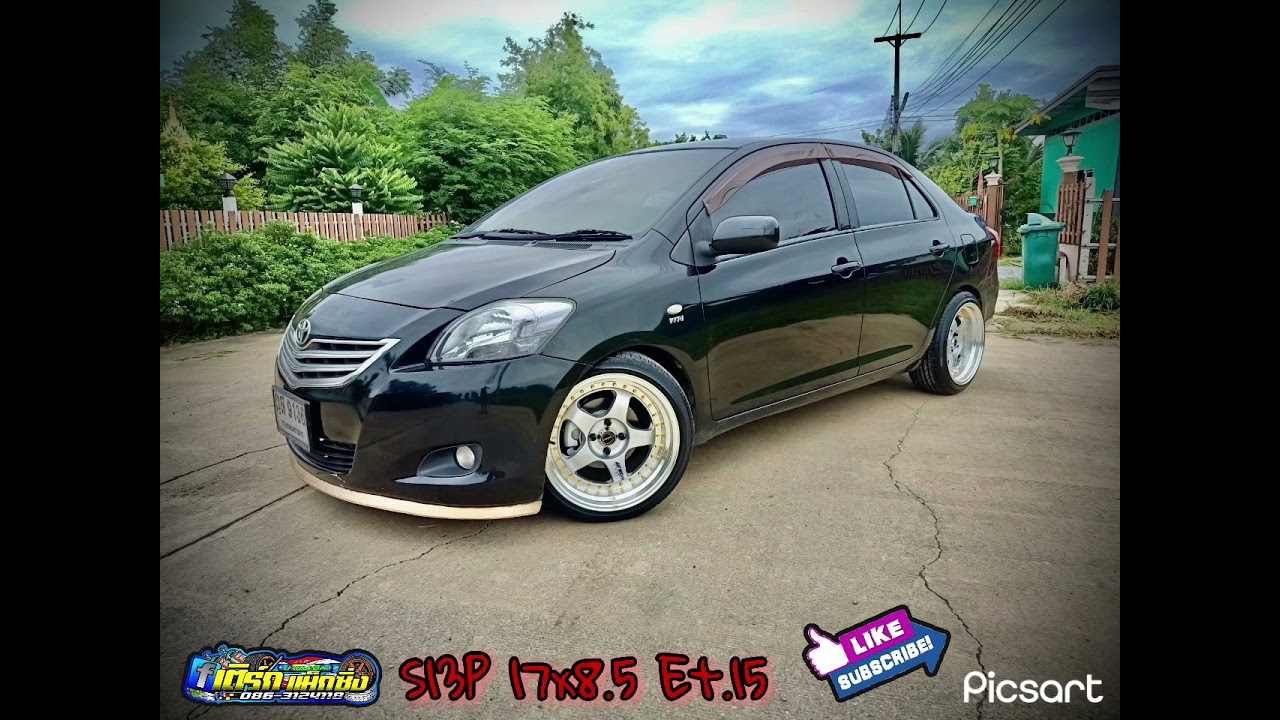 Vios gen 2  ใส่แม็ก S13P  ขอบ 17 นิ้ว โดย ร้านเติร์ก แม็กซิ่ง บางปะอิน