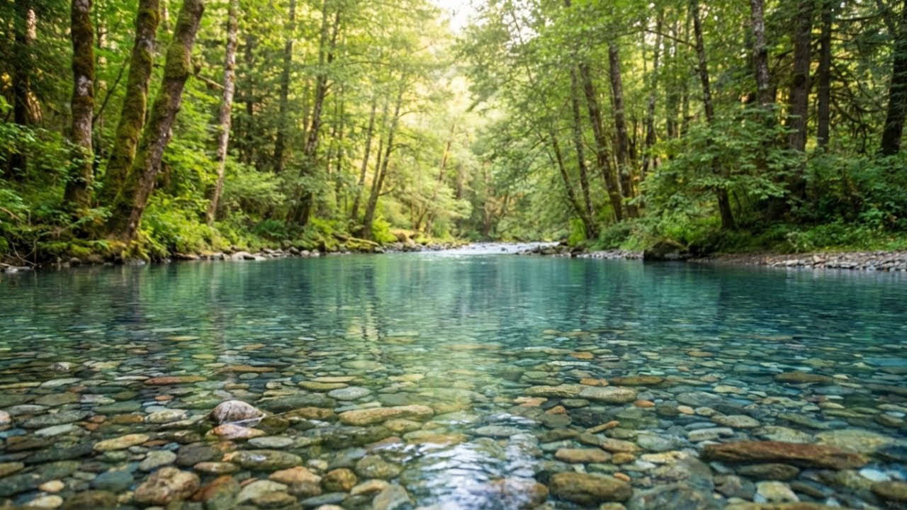 Peaceful Forest River with Piano & Birds – Soft Medicine for a Calm Mind