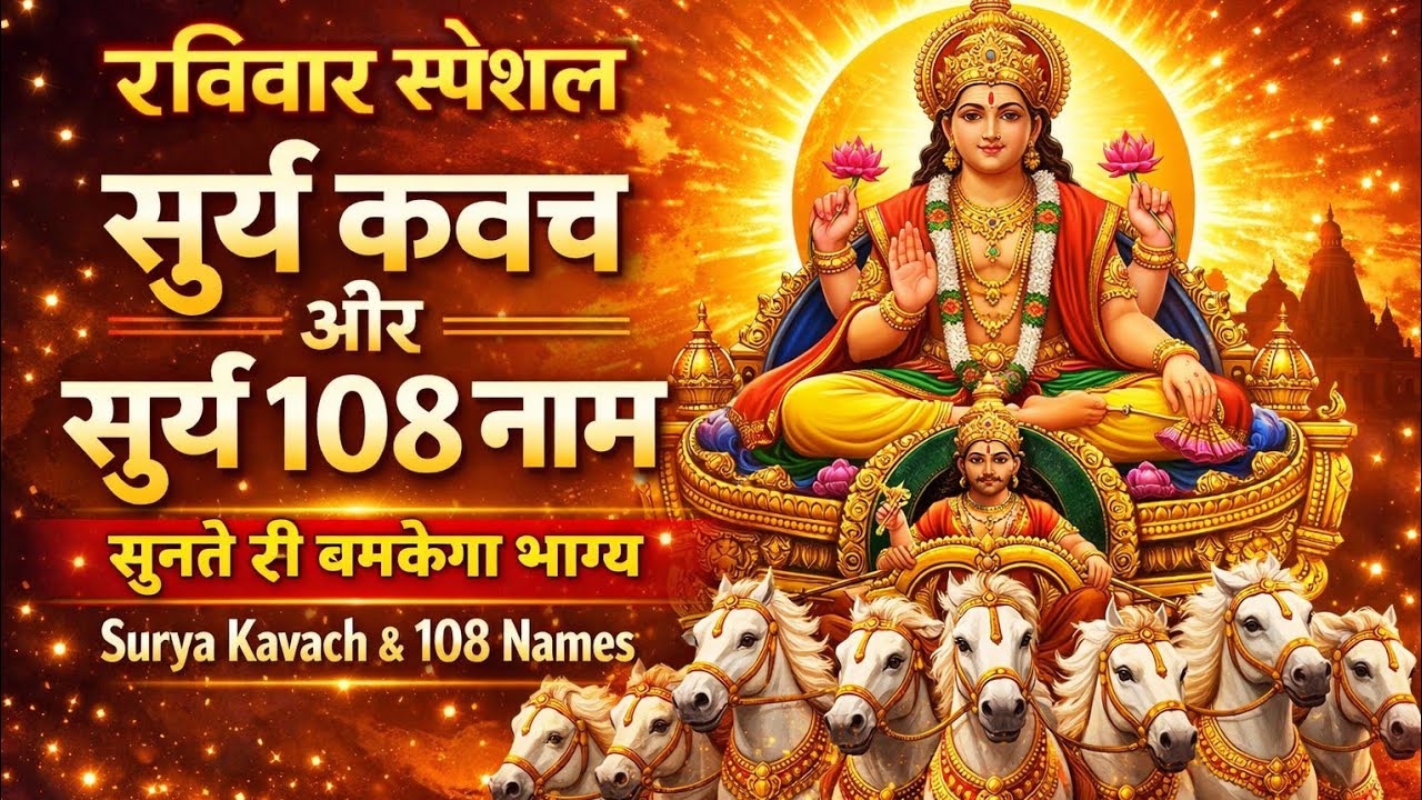 रविवार स्पेशल 🌞 सूर्य कवच और सूर्य 108 नाम | सुनते ही चमकेगा भाग्य और बढ़ेगी ऊर्जा