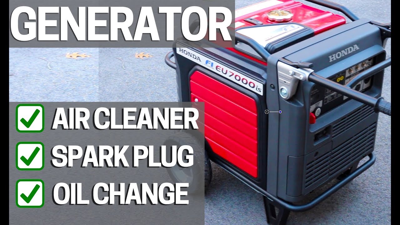 Honda EU7000is Generator Oil Change / Spark Plug Replacement & Air Cleaner