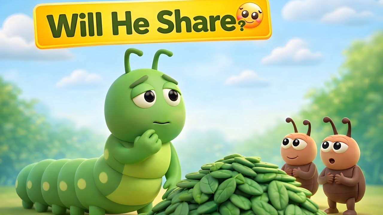 Will he Share? Caterpillar Story | #youtubekids #storytime #kidsvideo #hungrycaterpillar