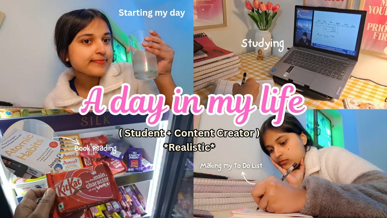 A Day in my life🌷💌 *REALISTIC EDITION* (Student + Content Creator)💗✨️