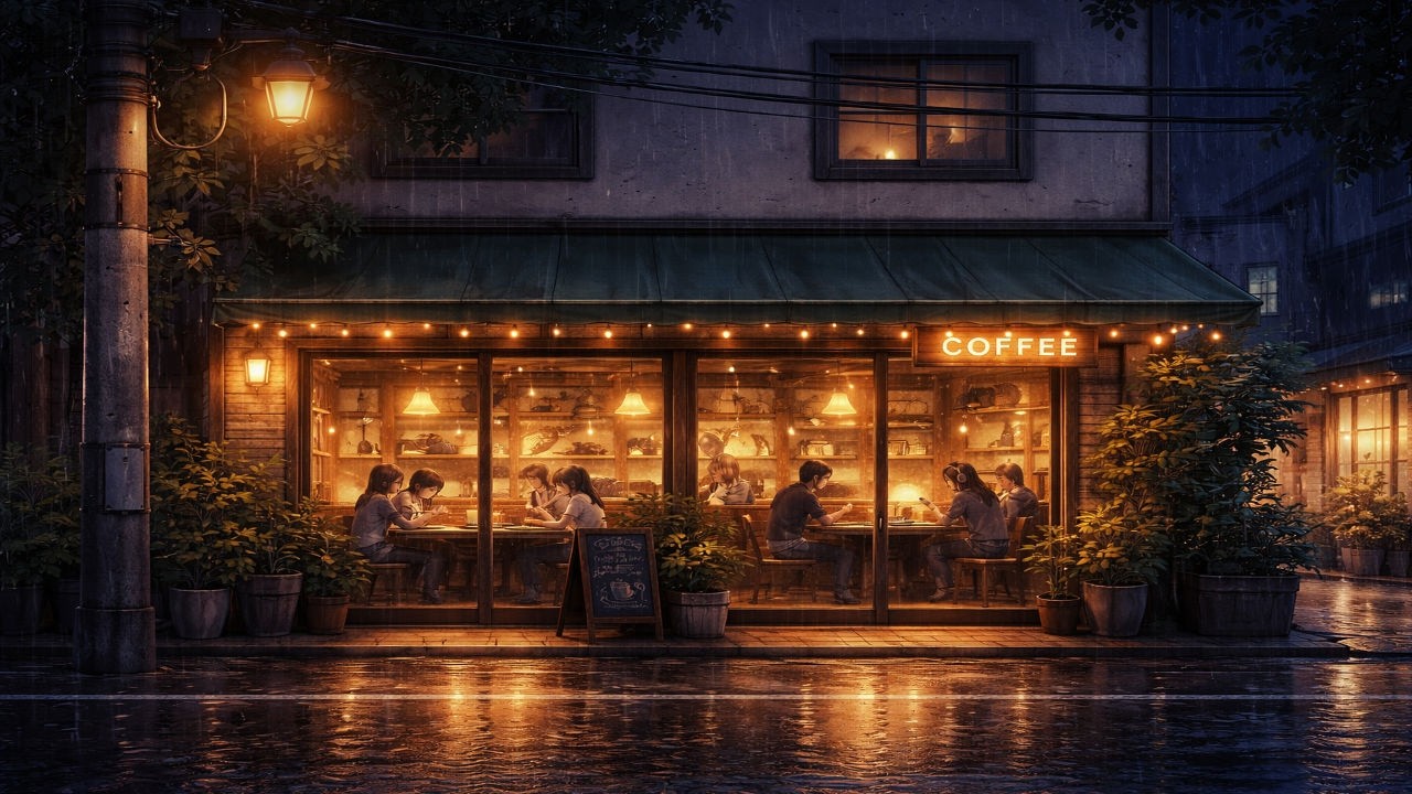 Coffee Shop Vibes on a Rainy Day ☕ Lofi Hip Hop Beats to Study and Relax Music 🎧 #lofi #lofistudy