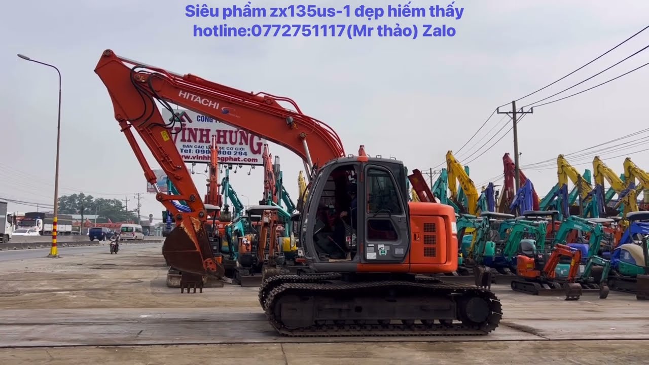 (đã bán)Siêu phẩm hitachi zx135us -1 đẹp hiếm thấy hotline;0772751117(Mr thảo)