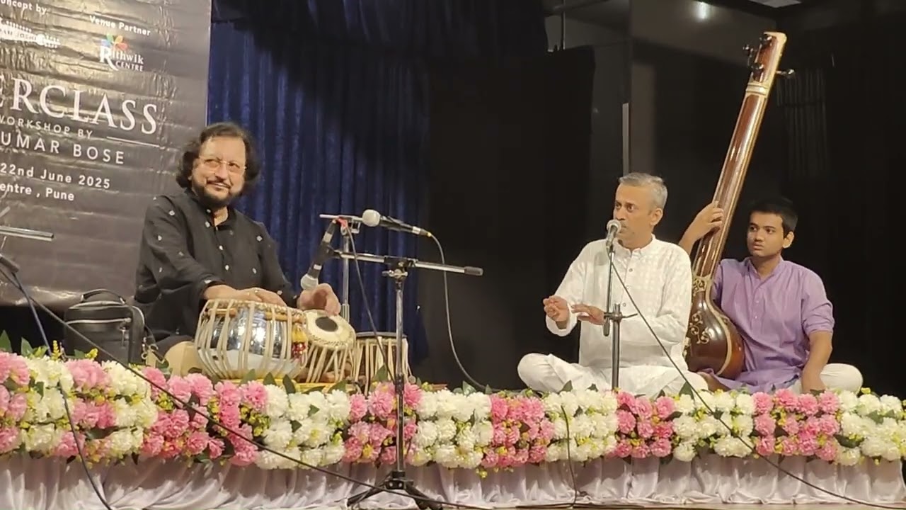 Glimpses of Pt Kumar Bose ji demonstrating vocal accompaniment | Mukul Kulkarni | Ritwik Foundation