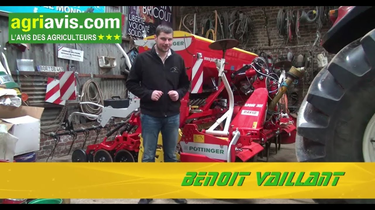 Benoit Vaillant donne son avis sur le combiné de semis Pottinger Lion302 et Vitasem ADD302