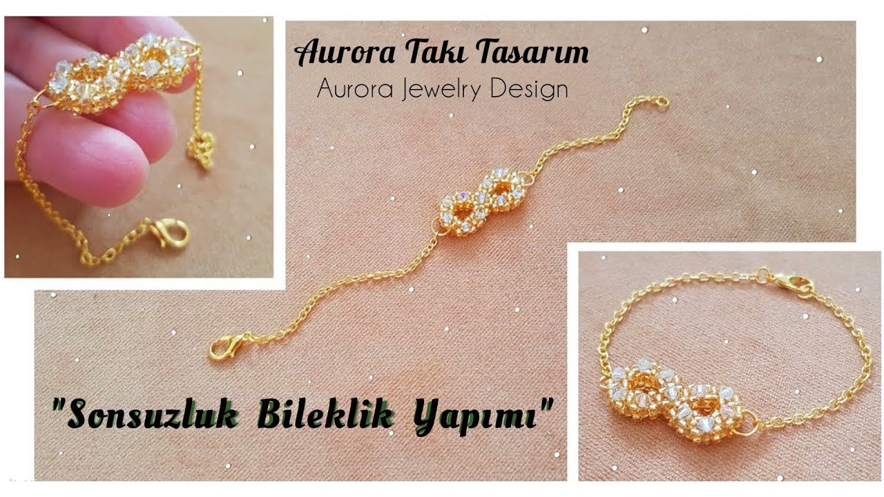 Infinity | Infinity bracelet making with seed and crystal beads. Sonsuzluk kristal bileklik yapımı.