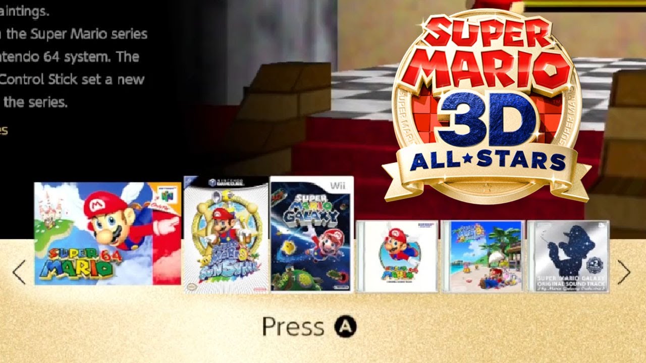 Super Mario 3D All Stars - Main Menu First Look! (Nintendo Switch)