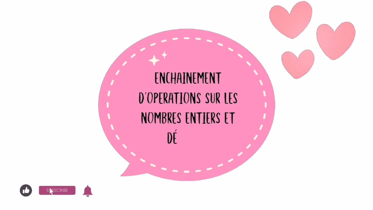 enchainement d'operations sur les nombres entiers et decimaux