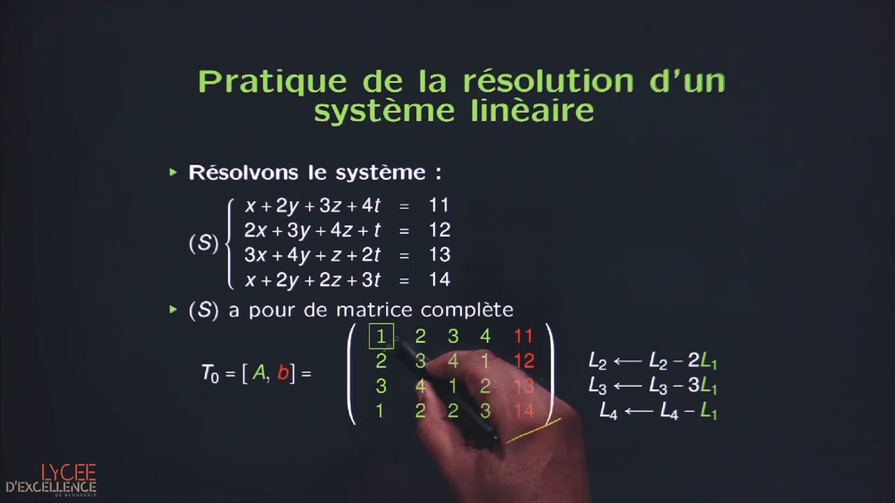 Résolution d'un système linéaire quelconque