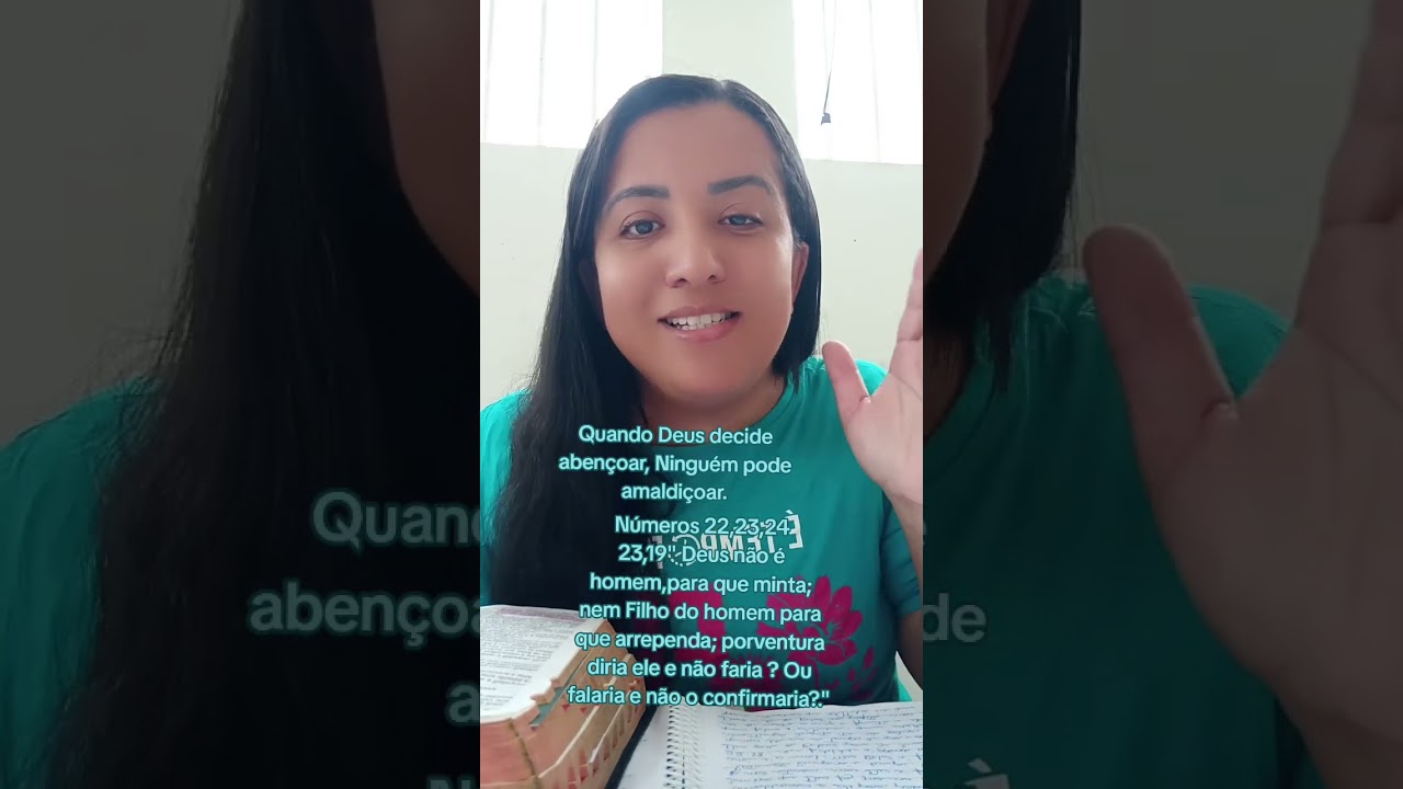 Quando Deus decide abençoar, ninguém pode amaldiçoar.Números 22,23,24