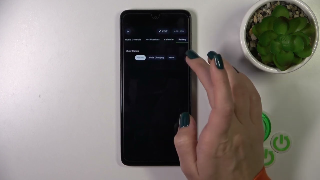 How to Customize AOD Muviz Edge App of Motorola Moto G54 - Add Clock to Blank Screen