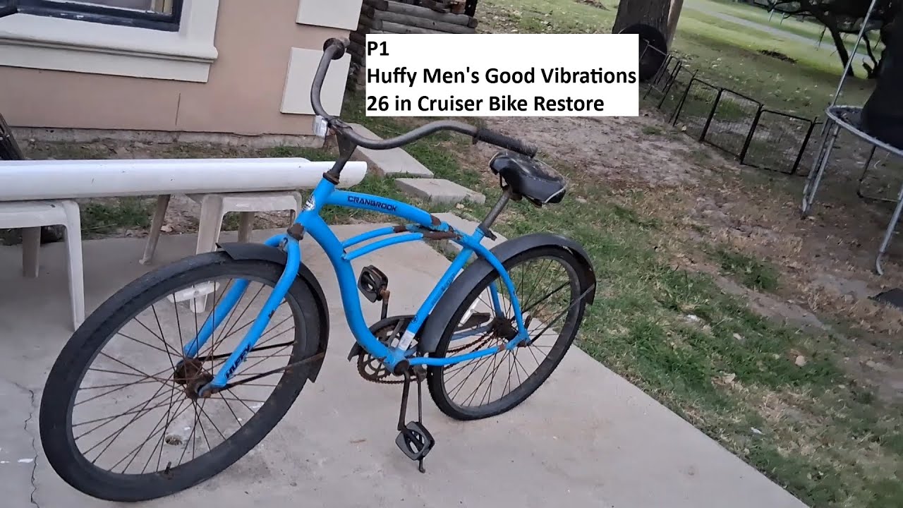Реставрация мужского круизного велосипеда Huffy Good Vibrations P1, размер 26 дюймов.
