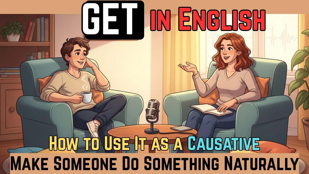 GET + Person + To Verb | Easy English Examples | Make Someone Do Something – GET Explained!
