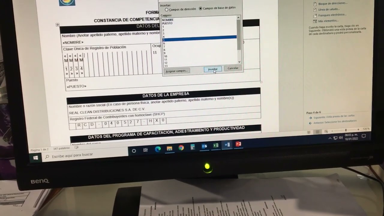 Cómo crear una lista de datos para llenar una Dc3 parte 2