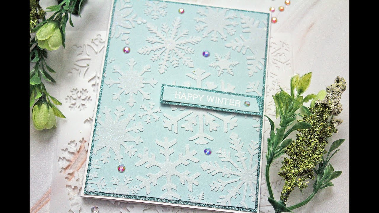 Stenciling With Snow Glitter Tutorial