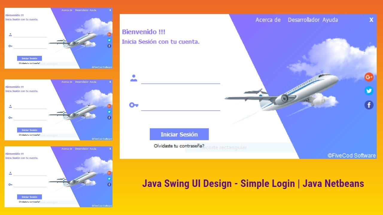 Java Swing UI Design - Simple Login | Java Netbeans