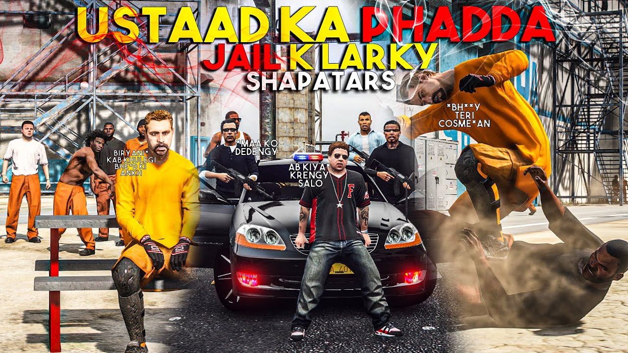 USTAAD FIGHTS WITH JAIL KAY LARKAY | SINDH POLICE | REAL LIFE MOD | GTA 5 PAKISTAN
