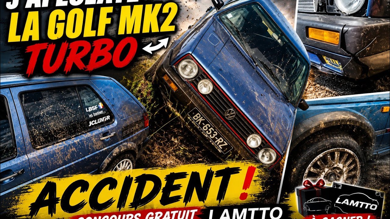 J'ai éclaté la golf MK2 turbo, concours gratuit LAMTTO
