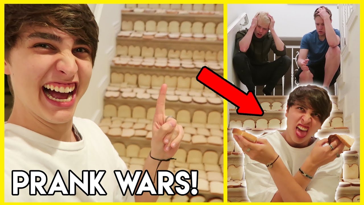 TURNING ROOMMATES STAIRS INTO BREAD PRANK | Colby Brock
