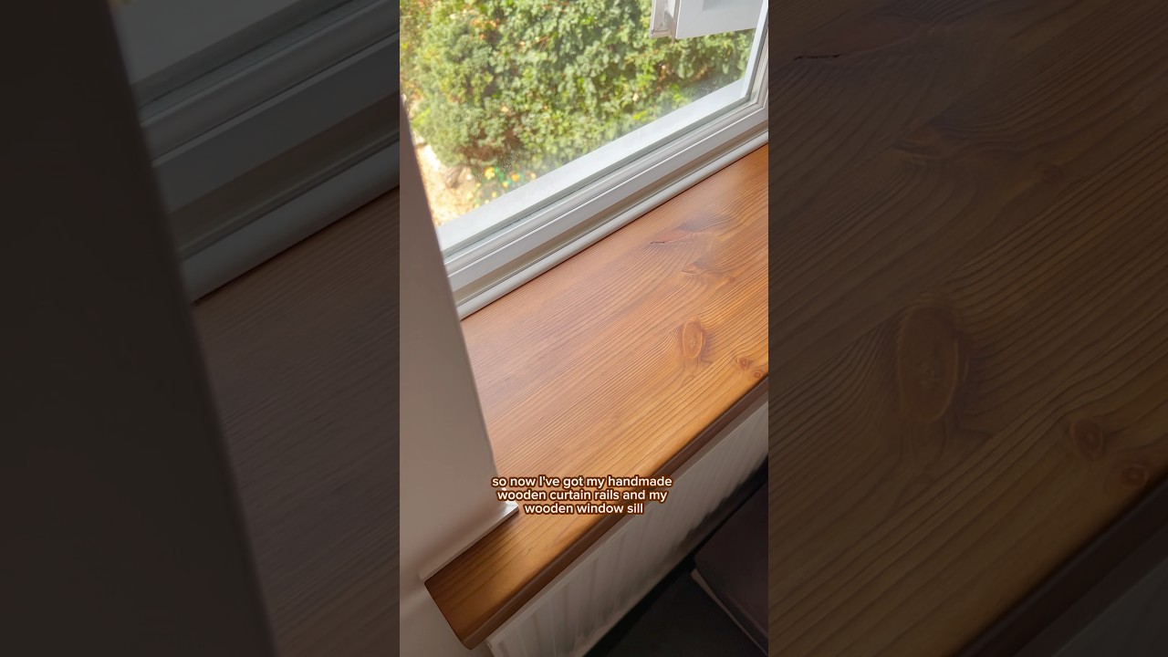 DIY wood window sill #diy #carpentry #woodscraft