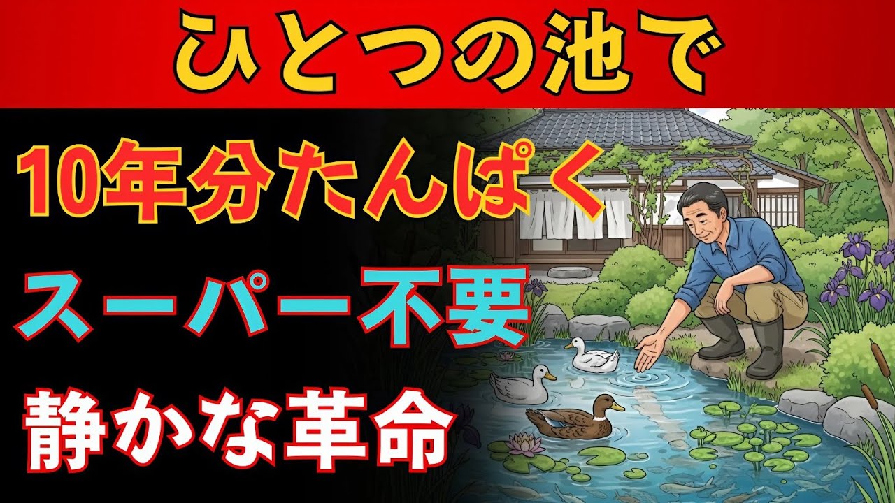 たったひとつの池でたんぱく源がじゅうねん分もう買う必要はありません裏庭の静かな革命