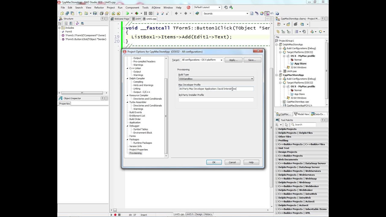 Building a FireMonkey 2 OSX Application and Submitting it to the Apple Mac App Store