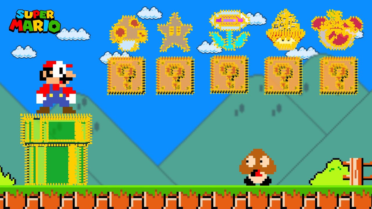 Super Mario Bros,. but There Are More Custom Invisible  ALL Power Ups