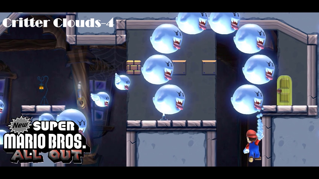 New Super Mario Bros.: All Out – Critter Clouds-4 (SMM2 Showcase)