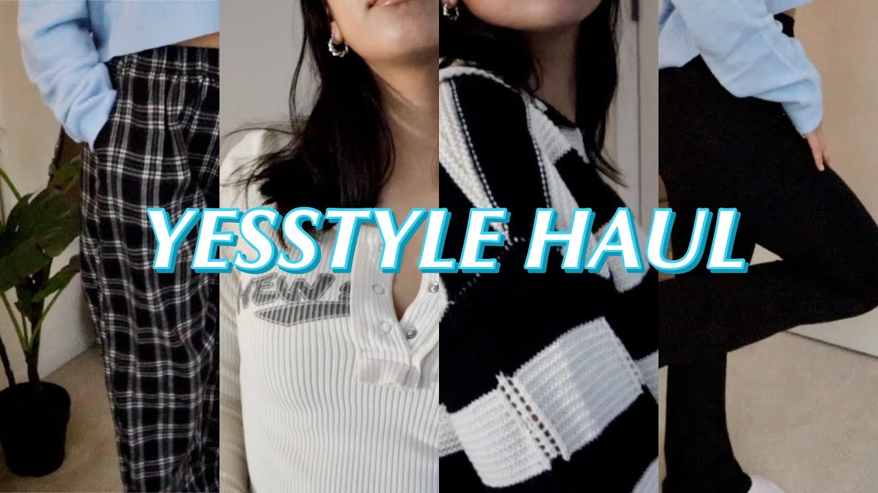 yesstyle try-on clothing haul *cute + comfy* makeup, skincare, & clothing