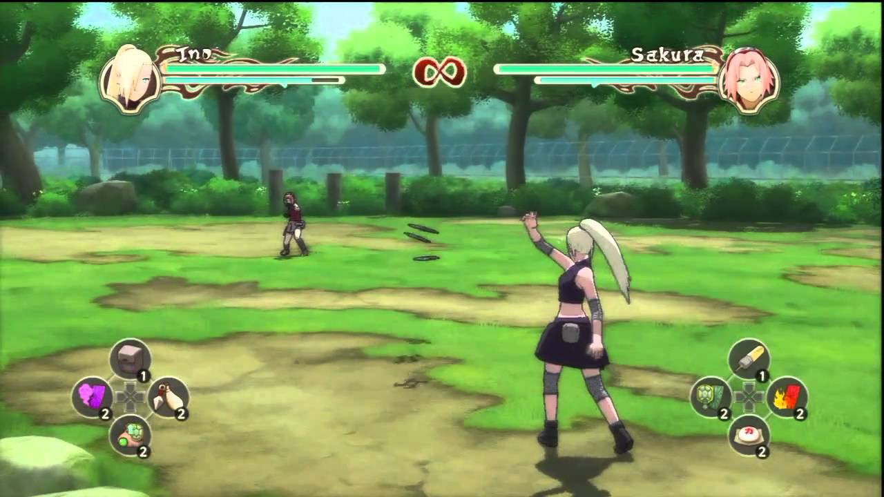 Ultimate Ninja Storm 2 Набор движений Шикамару Ино и Чоджи