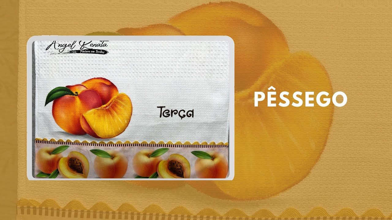 Como pintar pêssego de um jeito fácil - pintura em tecido iniciantes