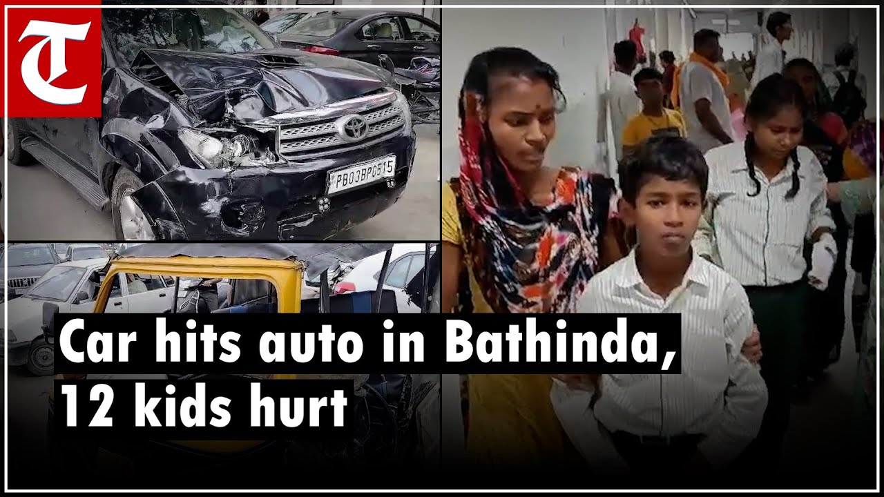 12 schoolchildren hurt as car hits auto in Punjab's Bathinda