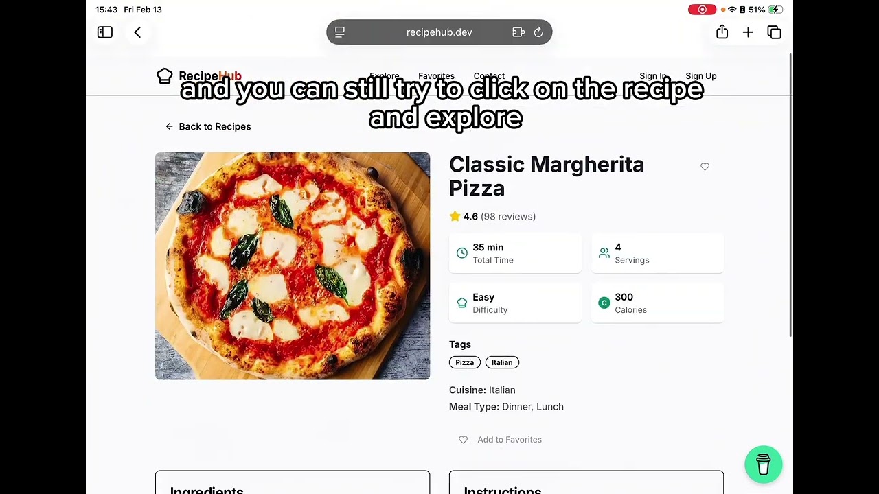 Frontend Mentor Recipe Challenge