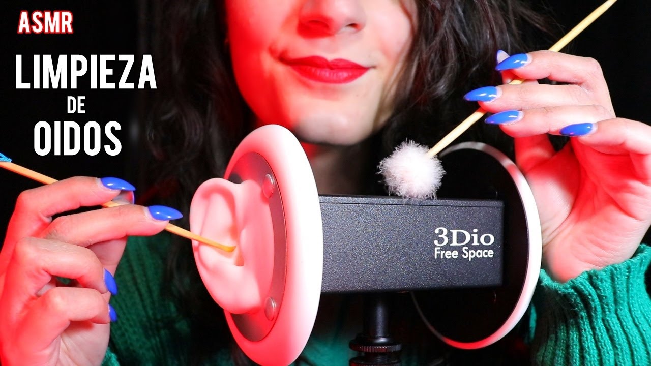 ASMR Español ♡ LIMPIEZA DE OIDOS *BINAURAL* 3Dio |Sonidos Cosquillosos|