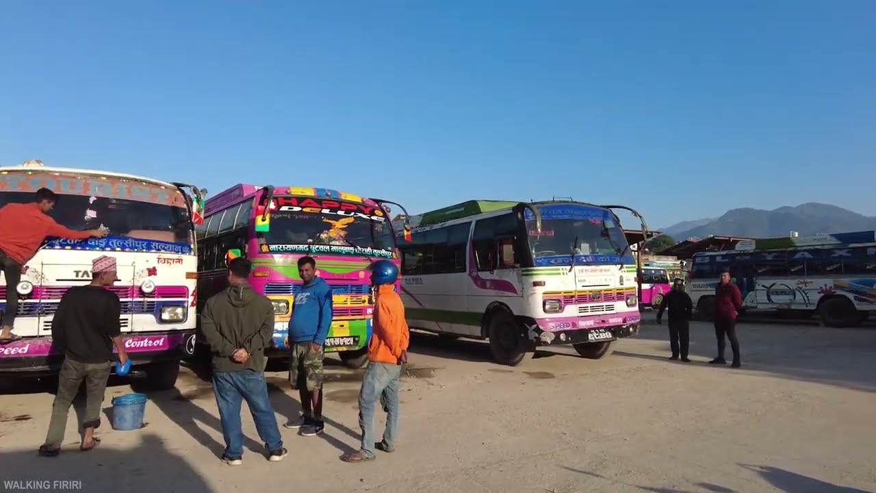 GHORAHI, DANG BUS PARK - Virtual Walking Tour 2022 [4K🇳🇵]