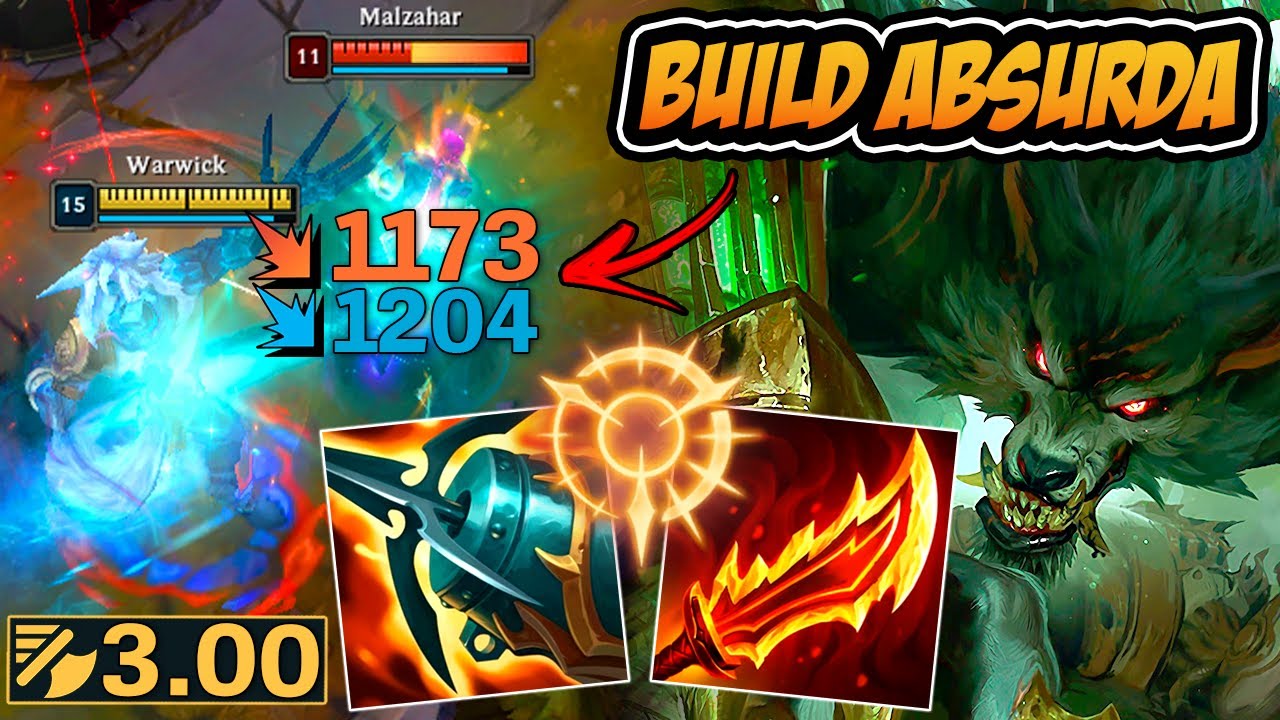 ESSA BUILD DO WARWICK DE VELOCIDADE DE ATAQUE QUEBRA O JOGO COMPLETAMENTE
