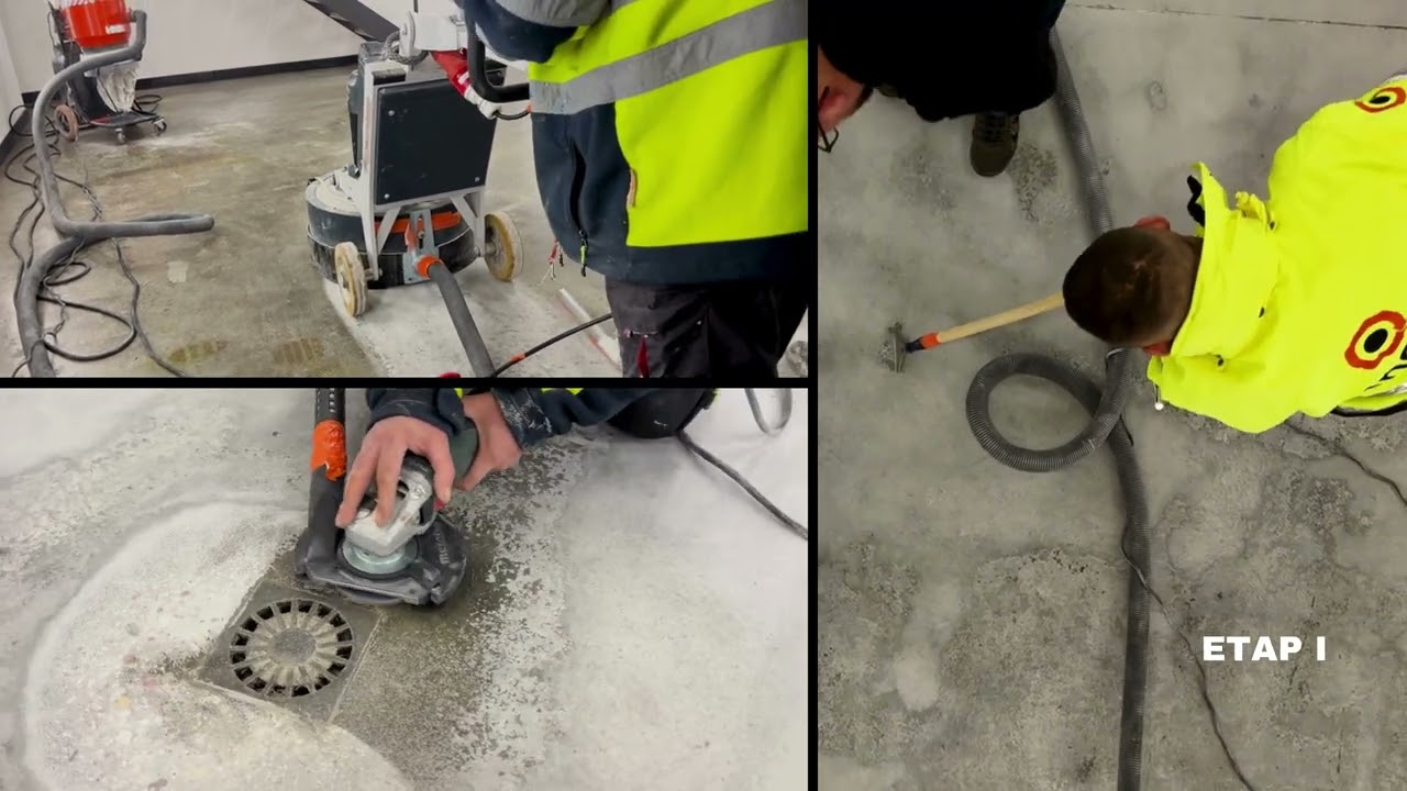 Polerowanie Betonu - Renowacja Posadzki - InCor - Oznakowanie BHP