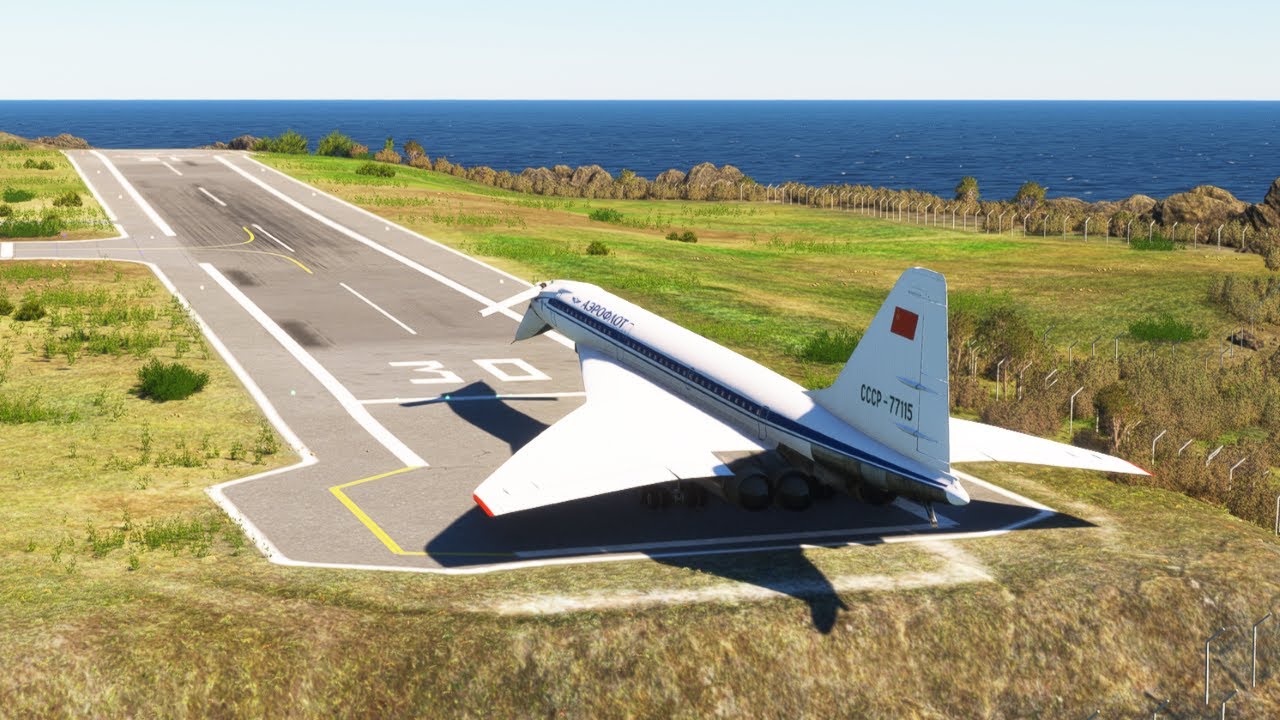 Great Pilot Tupolev Tu-144 Takeoff on Shorts Runways