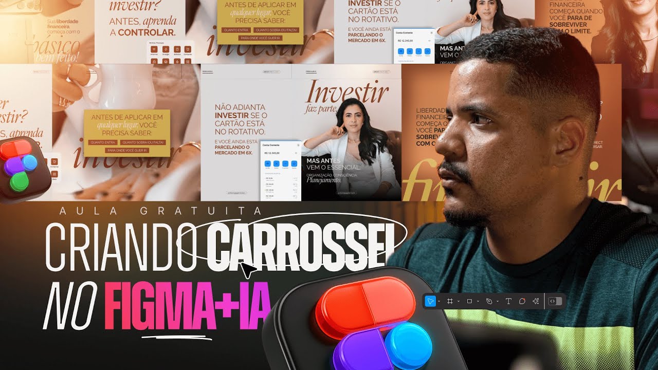 Criando um CARROSSEL COMPLETO no Figma (COM IA)