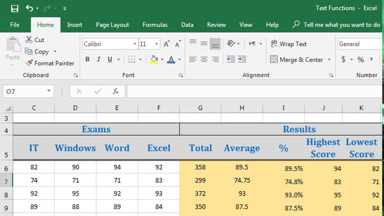 Excel - Text Functions Left|Right|Len تعلم الأكسل - دول النصوص