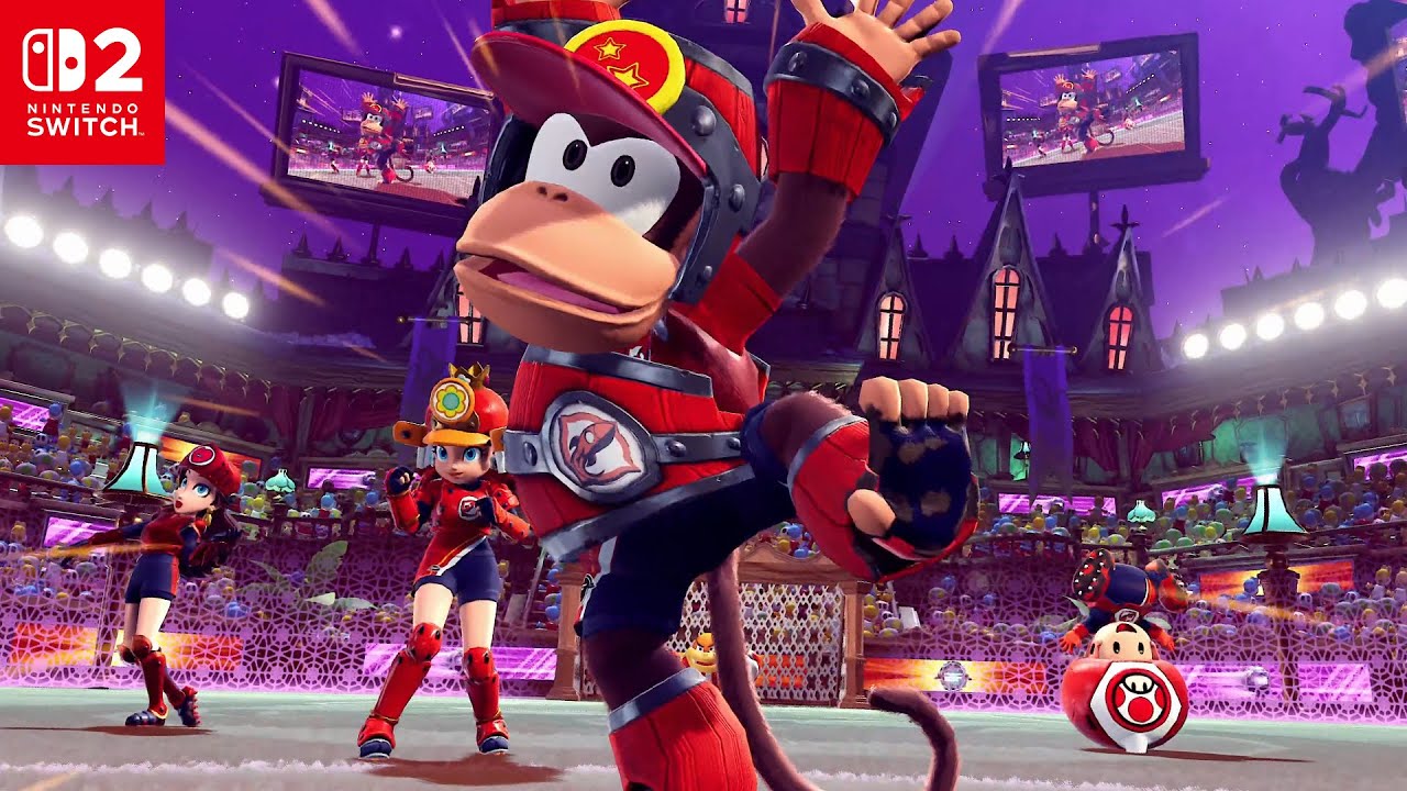 Diddy Kong Vs. Rosalina - Mario Strikers: Battle League ⁴ᴷ Switch 2