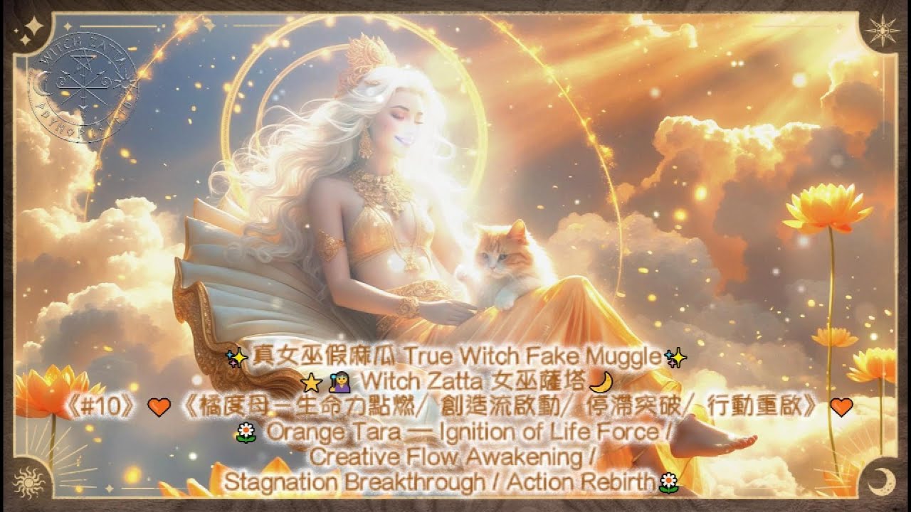 《#10》🧡《橘度母－生命力點燃／創造流啟動／停滯突破／行動重啟》🧡🌼 Orange Tara 🌼