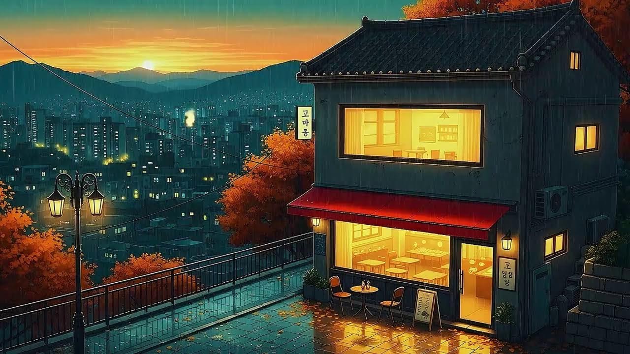 Rain Sounds x Lofi for Long Sessions in a Calm Korean Night for Clear Thinking 😌